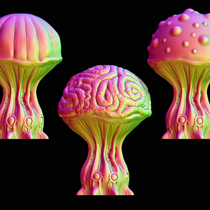 Tabletop plant: "Mushroom Set A2" (Alien Vegetation 54) image