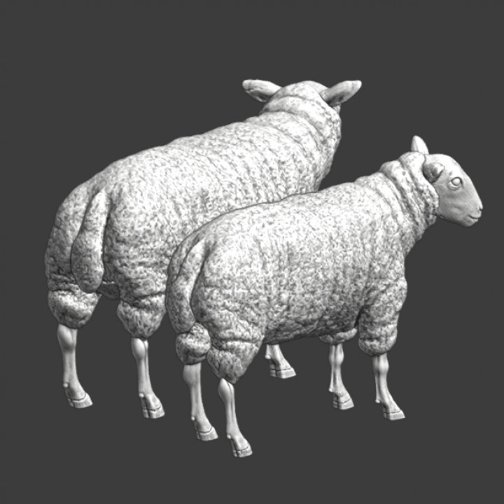 3D Printable Wargaming props - Sheep by Northern Crusades Miniatures