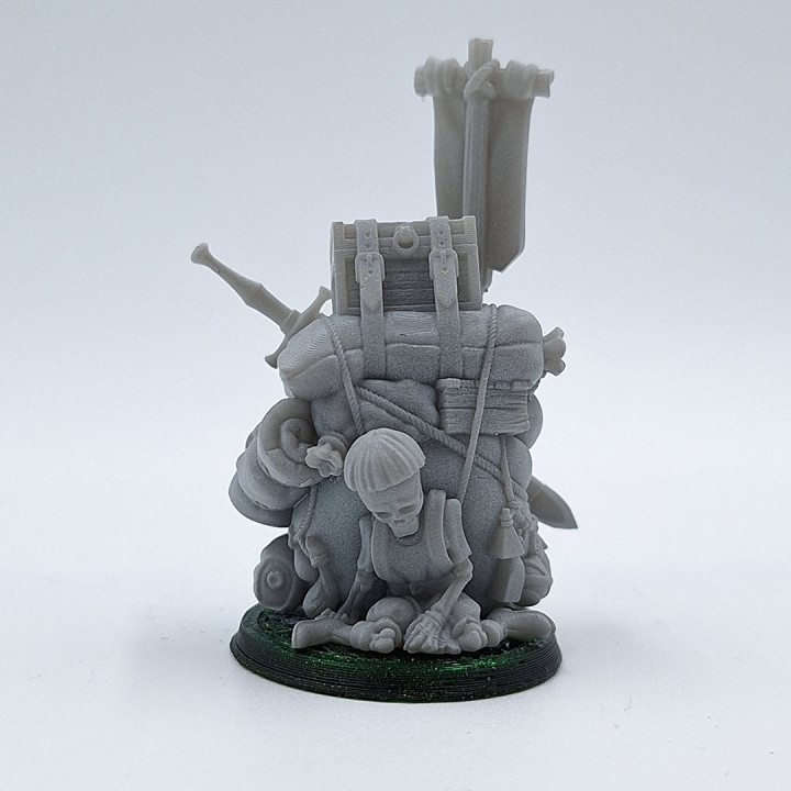 3D Printable Skeleton Squire Flagbearer by Built Bird