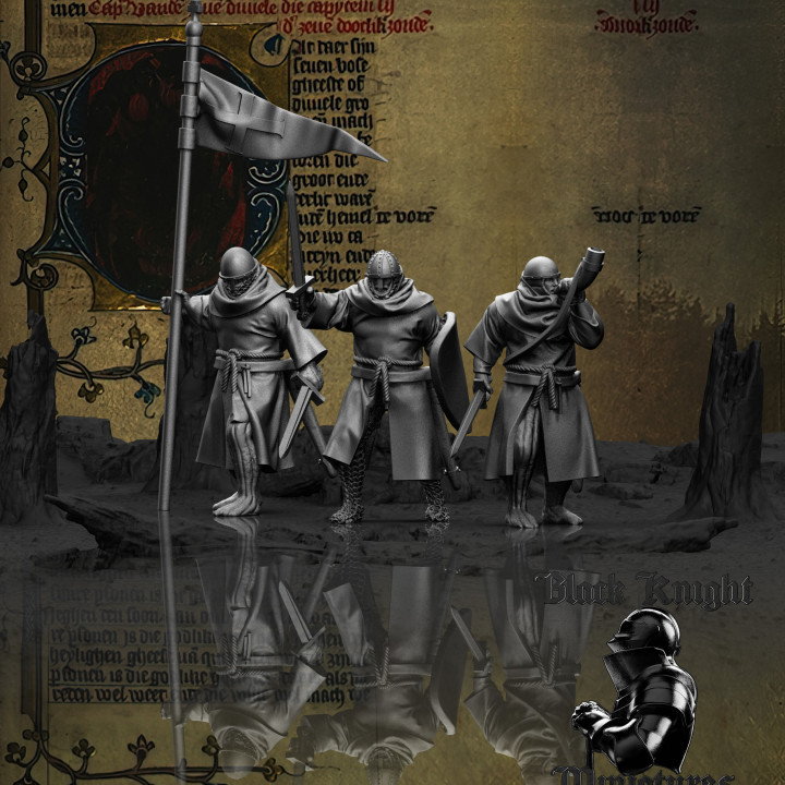 13th century - Teutonic Sergeants - Command Group - x 3 image