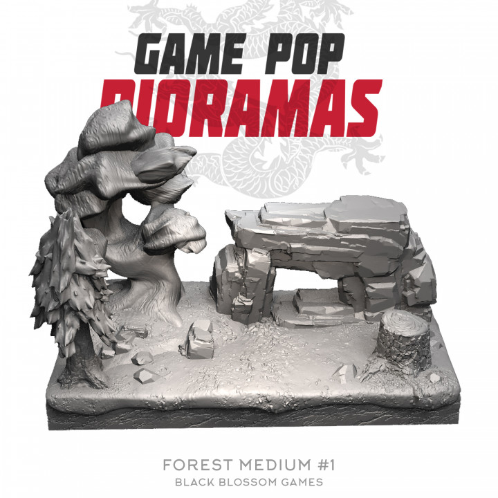 DRM003 Forest M #1 Diorama :: Game Pop Dioramas :: Black Blossom Games image