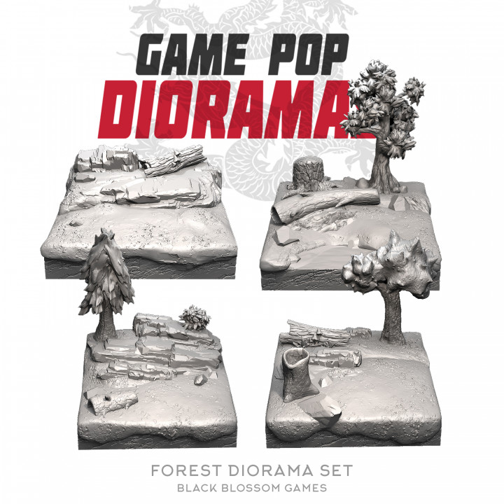 DRM003 Forest Pack Diorama :: Game Pop Dioramas :: Black Blossom Games image