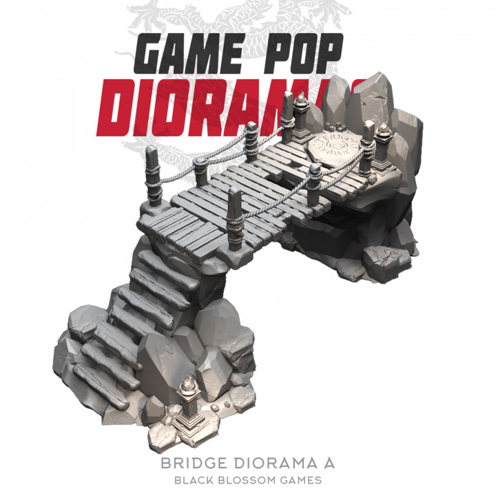 DRM024 Bridge A Diorama :: Game Pop Dioramas :: Black Blossom Games image