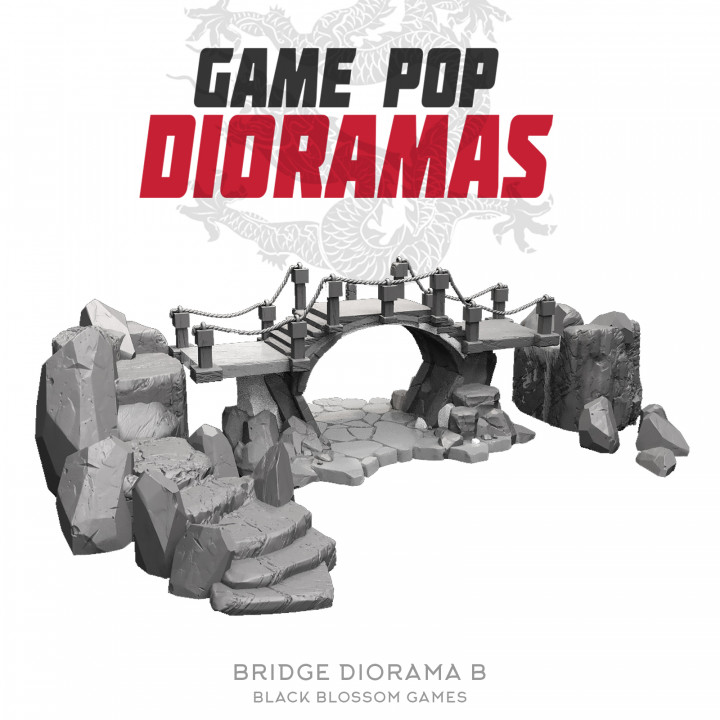 DRM024 Bridge B Diorama :: Game Pop Dioramas :: Black Blossom Games