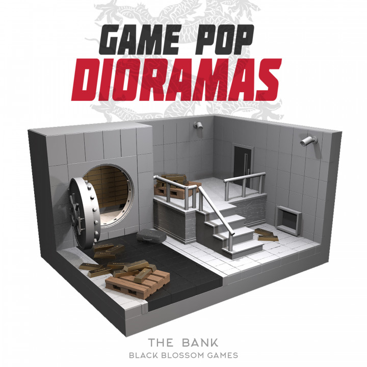 DRM016 Bank Diorama :: Game Pop Dioramas :: Black Blossom Games image