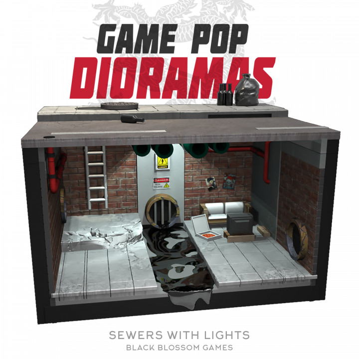 DRMA02 Light Led Pack Diorama :: Game Pop Dioramas :: Black Blossom Games image