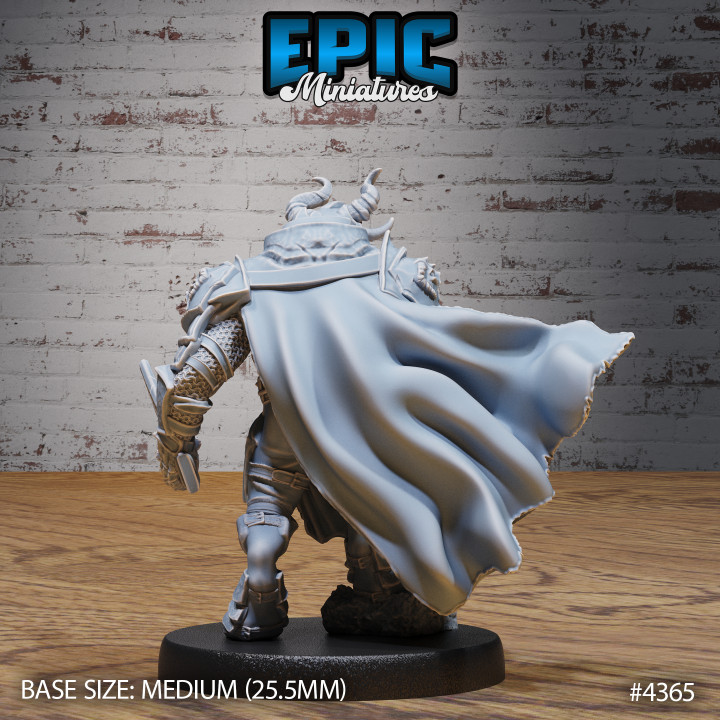 3D Printable Minotaur Paladin / Taurus Hero / Bulky Horned Warrior ...