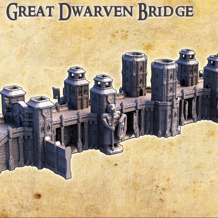 Great Dwarven Bridge - Tabletop Terrain - 28 MM image
