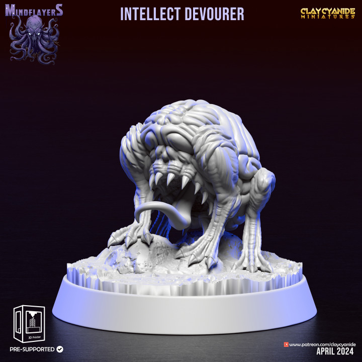 3D Printable Intellect Devourer 2 by Clay Cyanide Miniatures