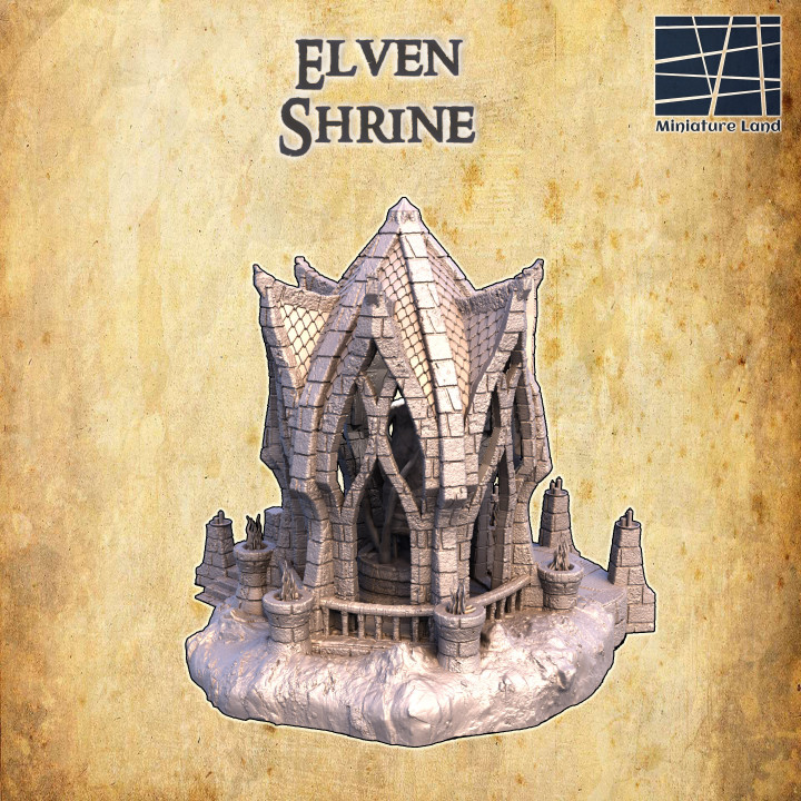 Elven Shrine - Tabletop Terrain - 28 MM image