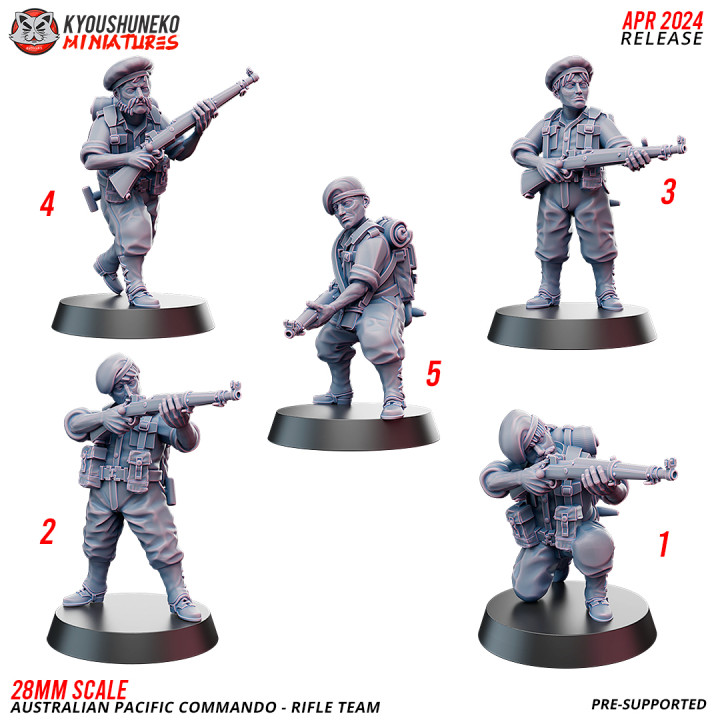 3D Printable Riflemen - Australian Pacific Commando ww2 by Kyoushuneko ...