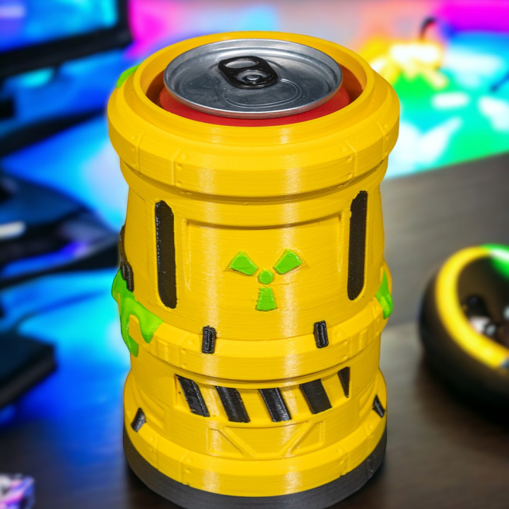 3D Printable Toxic Waste Can Holder by Stlflix