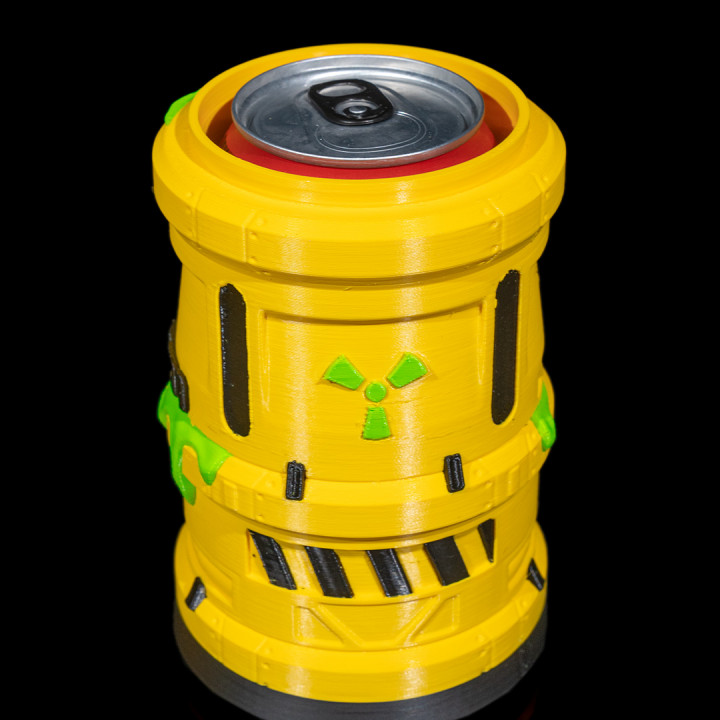 3D Printable Toxic Waste Can Holder by Stlflix