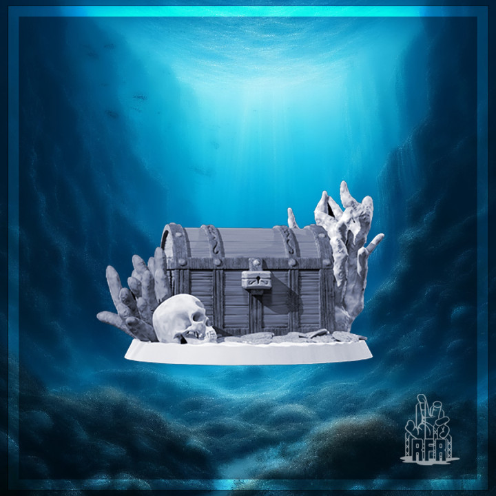 Cursed treasurechest - Tabletop miniature scatter (Pre-Supported) image