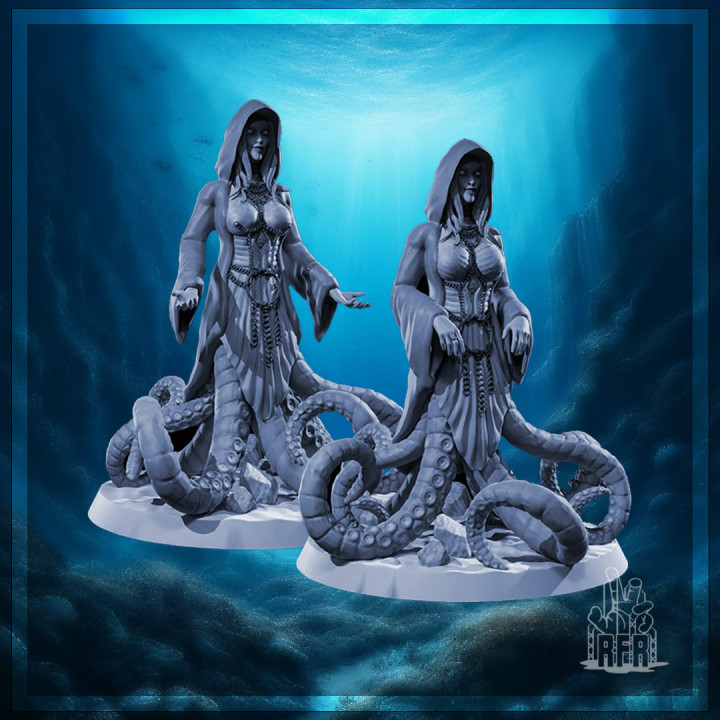 Depthsinger Echthra set - Tabletop miniature (Pre-Supported) image