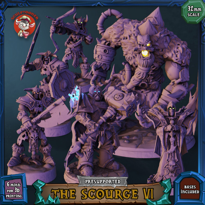 The Scourge 6 - 32mm scale pre-supported set image