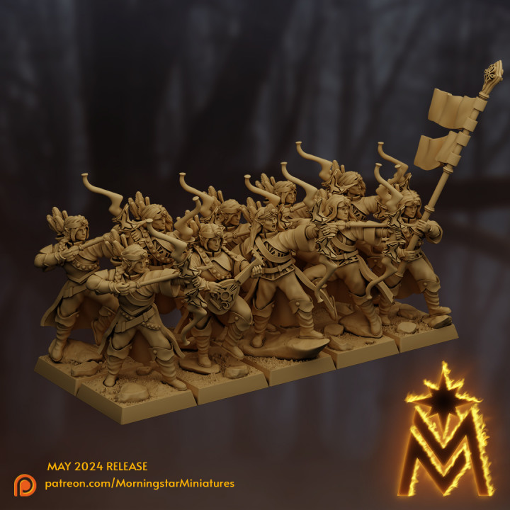 High Elf Queen's Guard | 32mm Scale Presupported Miniatures