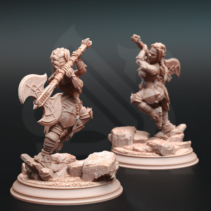 3D Printable Duergar Battlerager Barbarian - Gatha by DM Stash