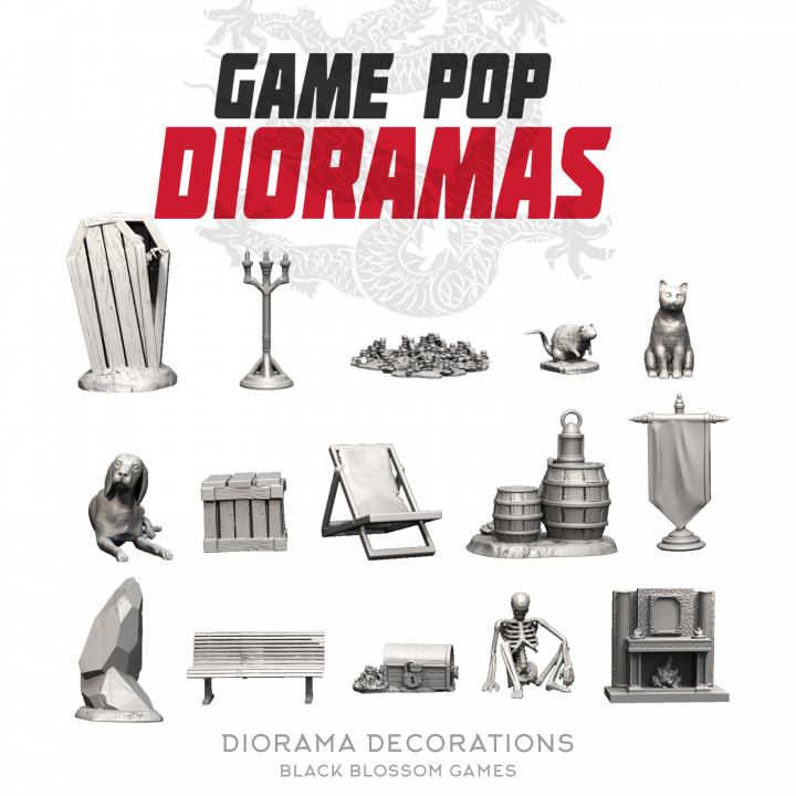 DRMA07 Decorations for Dioramas :: Game Pop Dioramas :: Black Blossom Games image