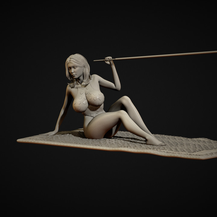 Lady on Beach Towel Incense Holder image