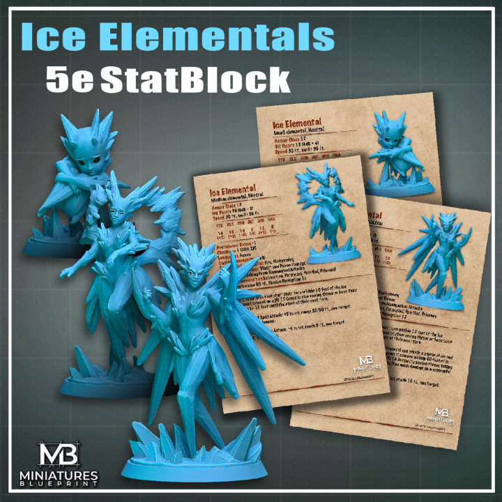 PDF - Ice Elementals statblocks