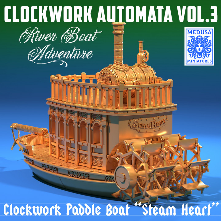 Clockwork Paddle Boat "Steam Heart"