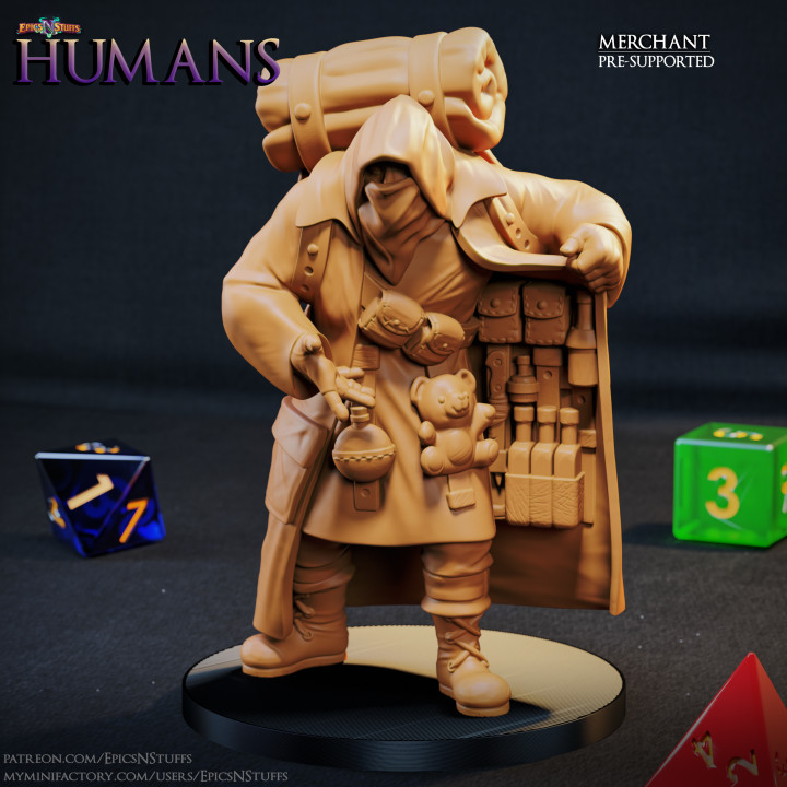 Human Merchant Miniature - Pre-Supported image