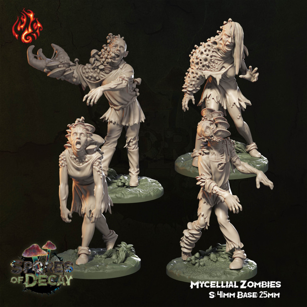 3D Printable Mycellial Zombies by Crippled God Foundry