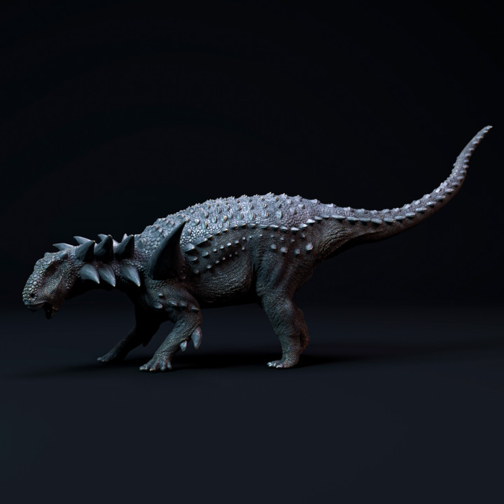 Sauropelta defensive 1-35 scale pre-supported armored dinosaur image