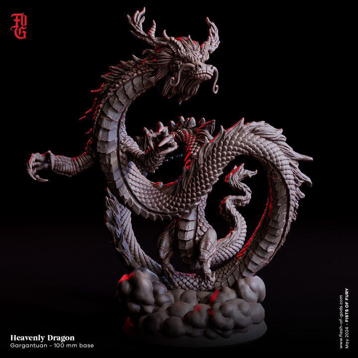 3D Printable Heavenly Dragon by Flesh of Gods