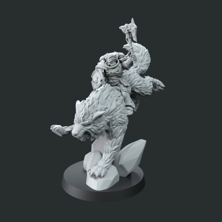 3D Printable HARALD DEATHWOLF / SPACE WOLF HERO by Skail