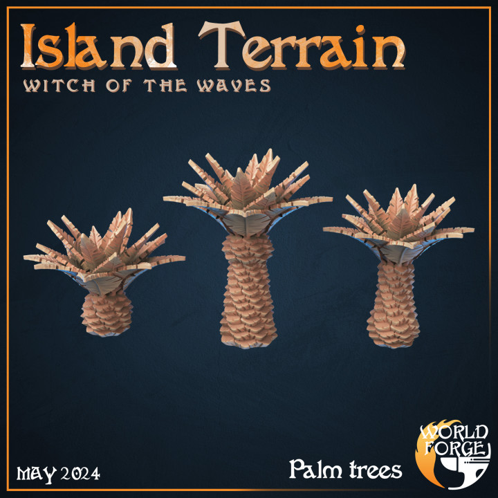 Palm Trees x3 - Island Terrain