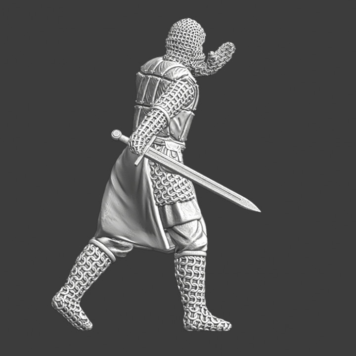 Medieval Knight shouting commands image