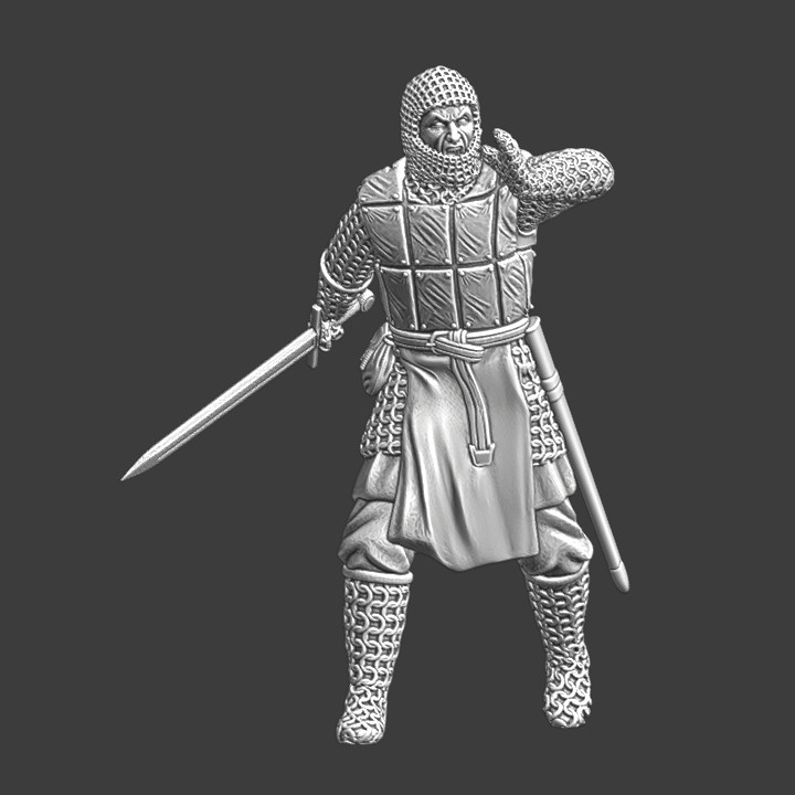 Medieval Knight shouting commands image