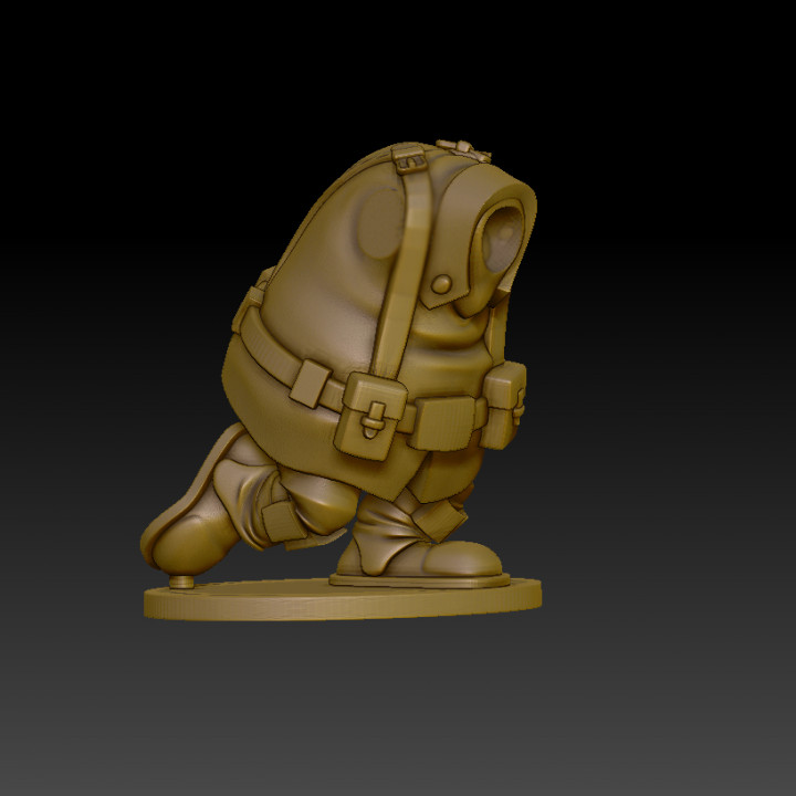 3D Printable Crusader Running Body by Josh Qualtieri