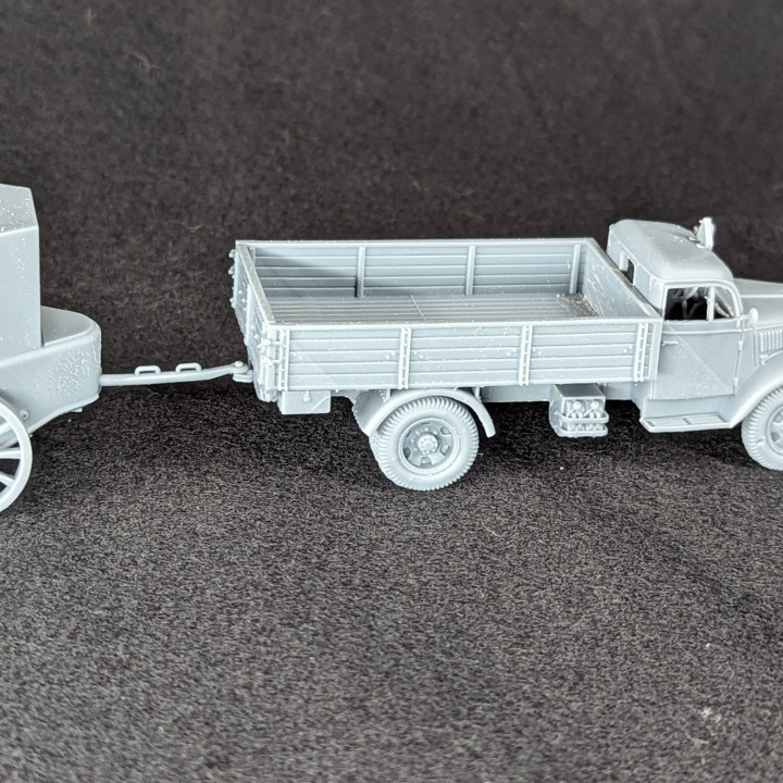 STL PACK - DODGE WC trucks + Opel Blitz trucks of WW2 + 4 trailers (scale 1:56) image