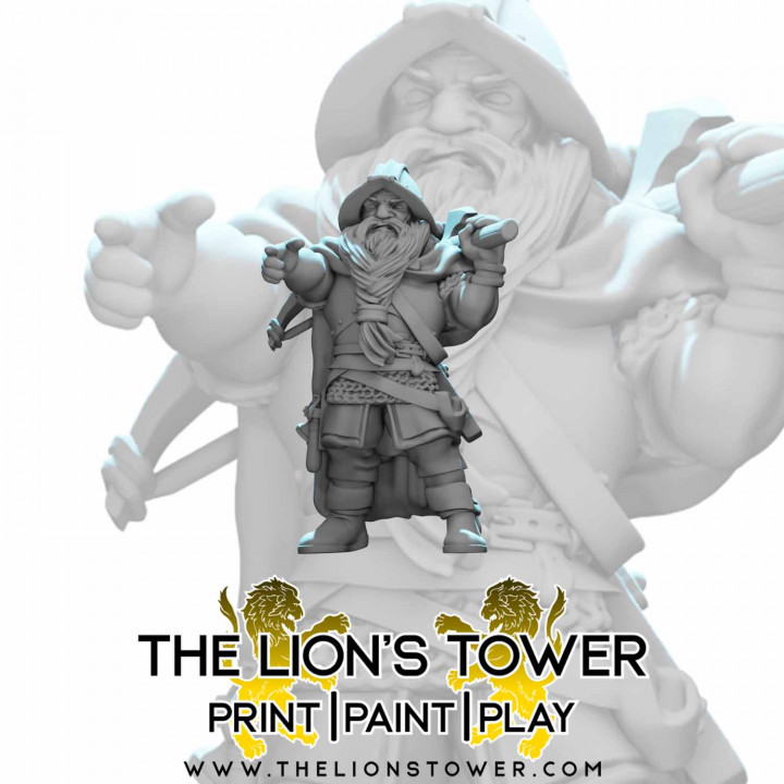 3D Printable City Watch Dwarf Captain Kelly by The Lion's Tower ...