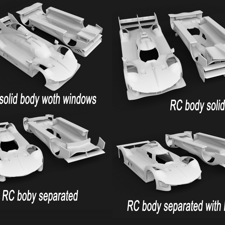 3D Printable Racing Le Mans Hypercar 499P Ready to Print by demis sarda