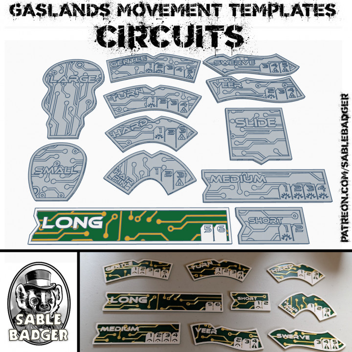 Gaslands - Deluxe Templates - Electronic Circuits Theme