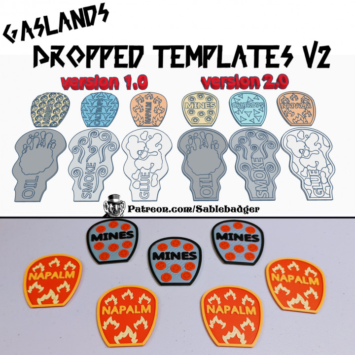 Gaslands - Dropped Templates v2 image