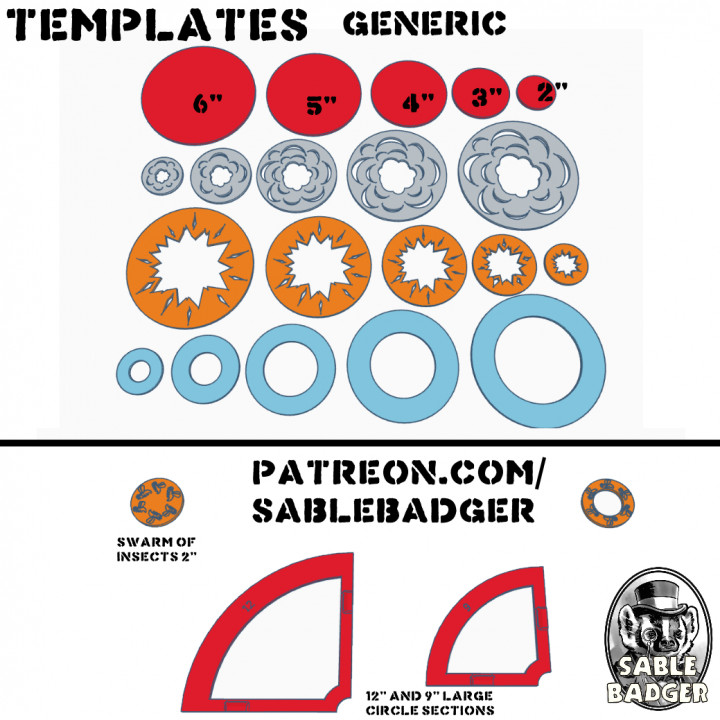 Generic Gaming Templates - many sizes image