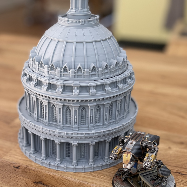 Concretium Capitol Building - for 8-12mm sci-fi wargames image