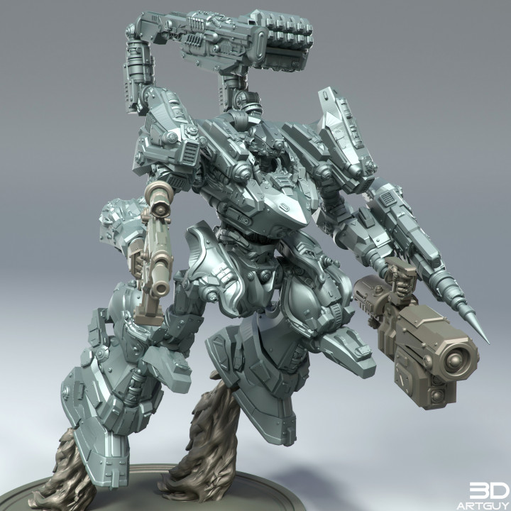 3d Printable Domination Mech By 3dartguy