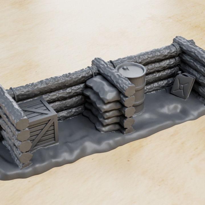 Barricades for Bolt action - 9 pcs. (scale 1:56) image