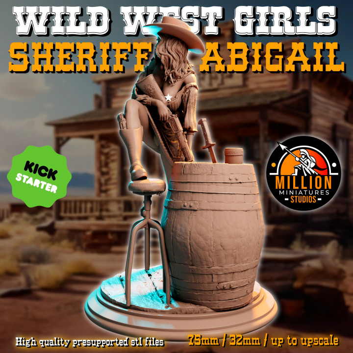 Sheriff Abigail Lunch Break - Erotic & NSFW Versions image