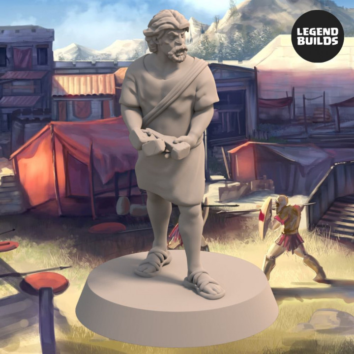 FREE – Dockworkers of The City of Eros - Pose 11 - 3D Printable Miniatures image
