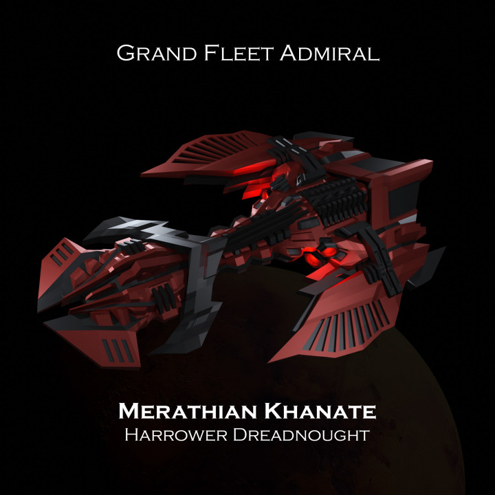 SCI-FI Ships Harrower Dreadnought - Merathian Khanate - Presupported image