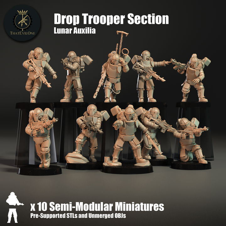 Lunar Auxilia Modular Drop Troops - Presupported image
