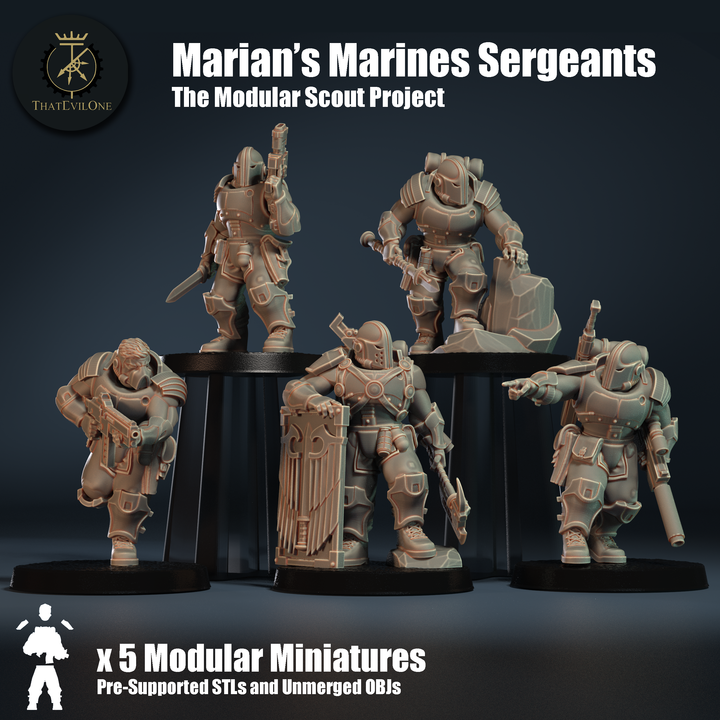 Modular Scout "Marian's Marines" Sergeants - Presupported image