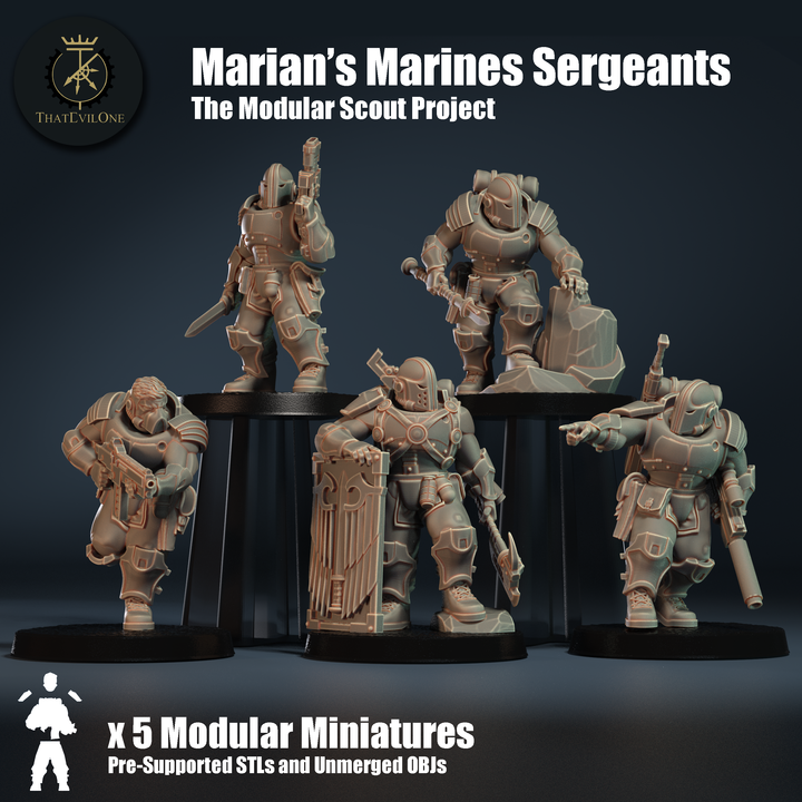 Modular Scout "Marian's Marines" Sergeants - Presupported